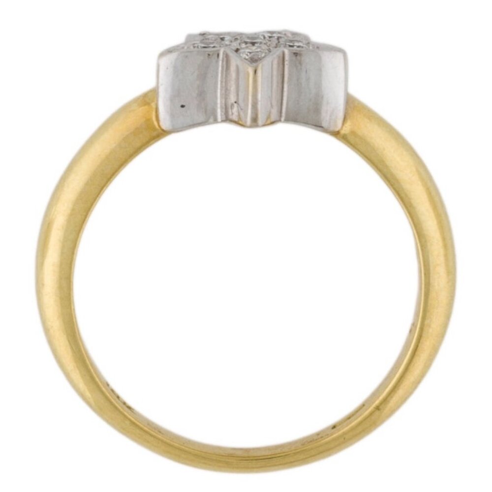 ROBERTO COIN 18K 750 YELLOW GOLD DIAMOND STAR RING - Picture 7 of 9